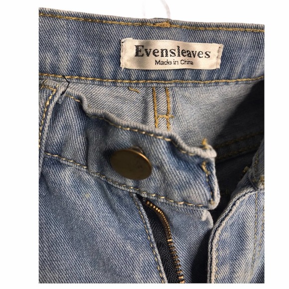 Evensleaves | High Rise Mom Jeans Light Wash Jeans - Picture 6 of 8